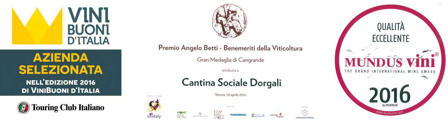 Premi e riconoscimenti della Cantina Dorgali